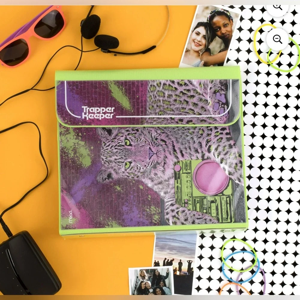 2 for $24 80s and 90s Trapper Keeper Colorful 3-Ring Binder with Dividers